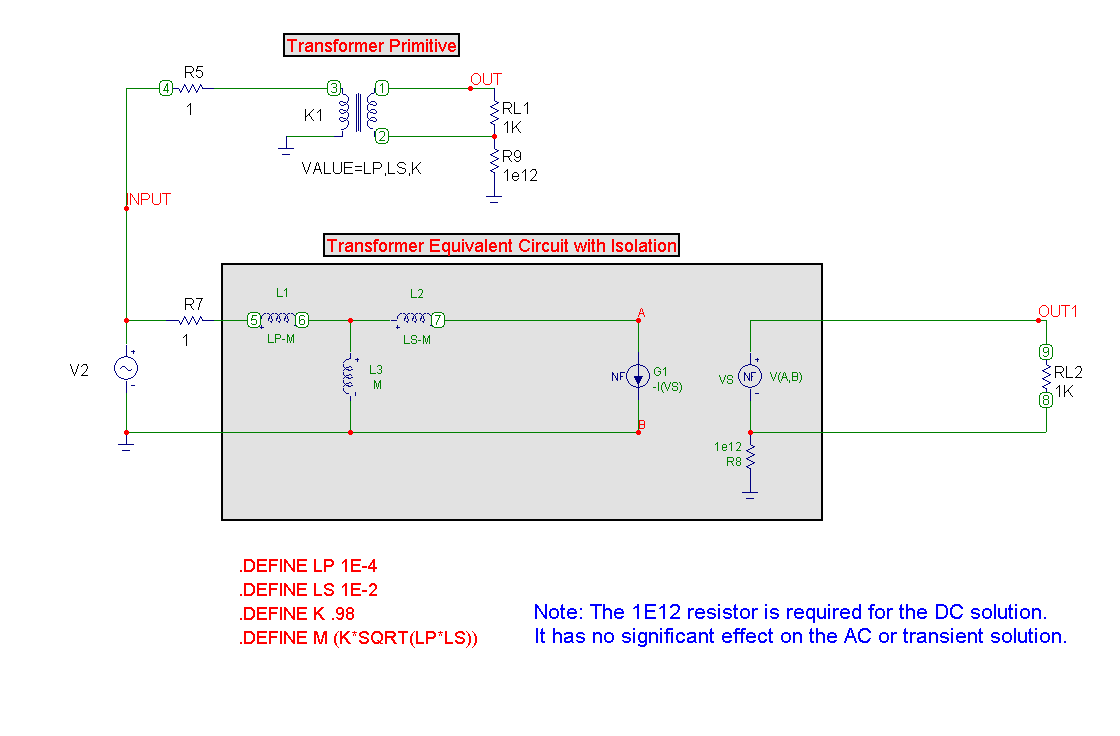 Transformer Equivalent Model