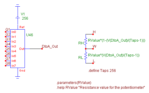 DtoA and Potentiometer Resistors