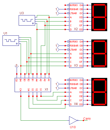 Bus example circuit using standard wiring