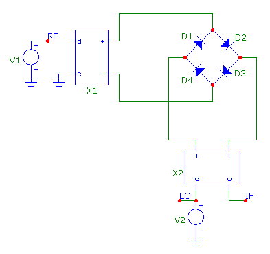 Double balanced mixer circuit