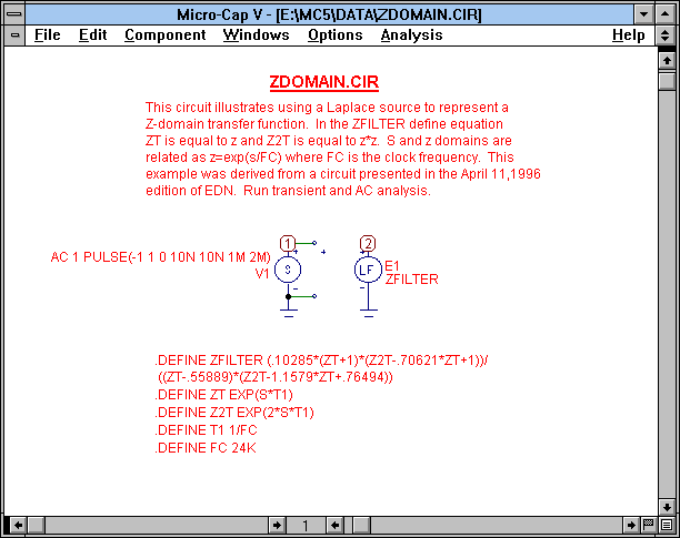 Laplace equivalent circuit