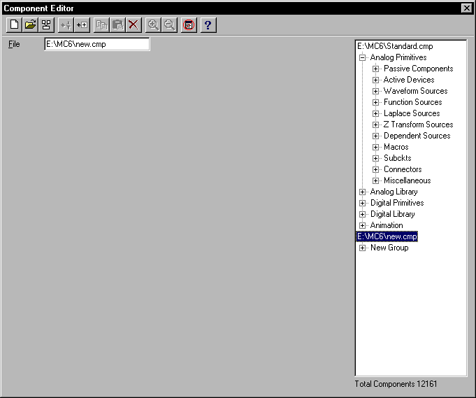 New File in the Component Editor