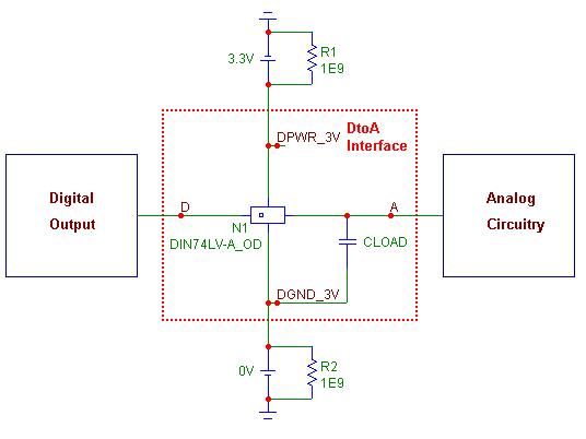 Schematic Equivalent of the DtoA Subcircuit