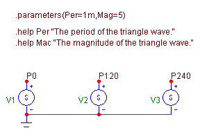 Three Phase Triangle Source Macro Circuit