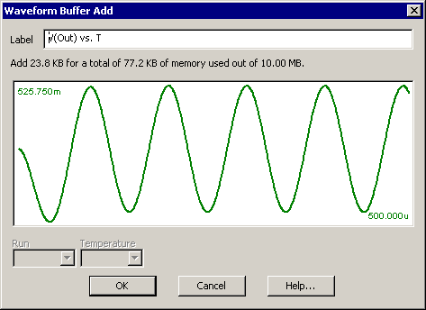 Waveform Buffer Add dialog box