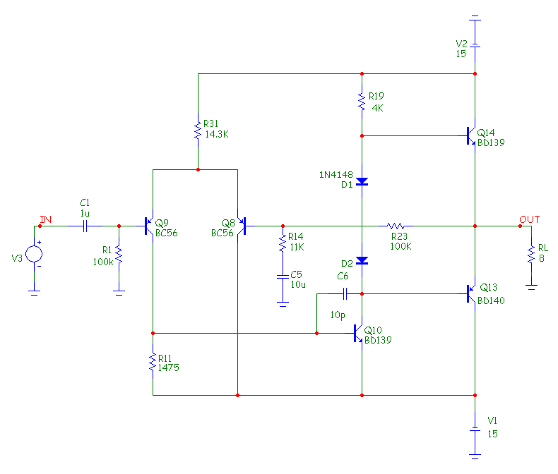 Audio amplifier circuit