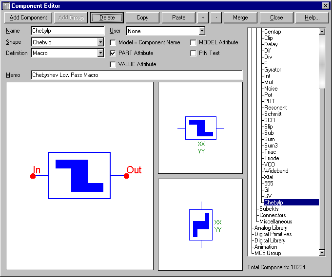 Component Editor Settings