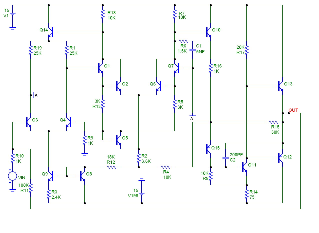 Schematic to be circuit analyzed