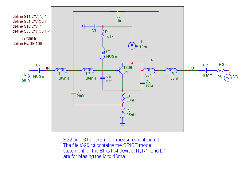 Test Circuit for S22 and S12