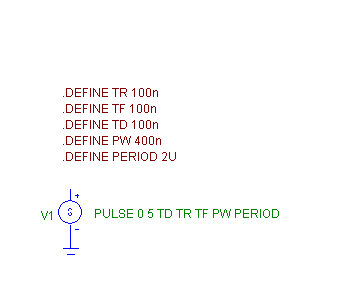 V source with stepped parameters