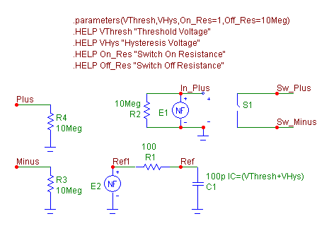 Hysteresis Switch Macro Circuit