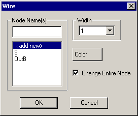 Wire Properties dialog box