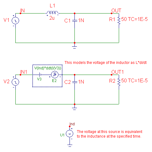 Time Varying Inductor Example