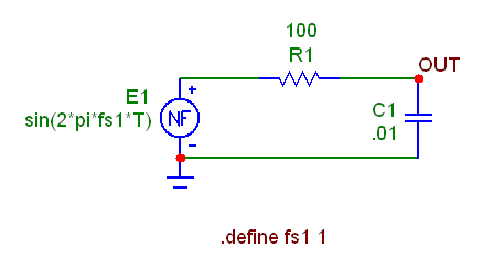 Quasi small signal example circuit