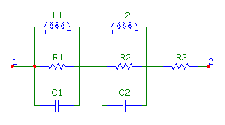 Lumped element representation of the ferrite bead