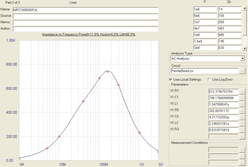 MPZ1608S601A ferrite bead optimization