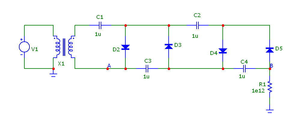 Voltage quadrupler