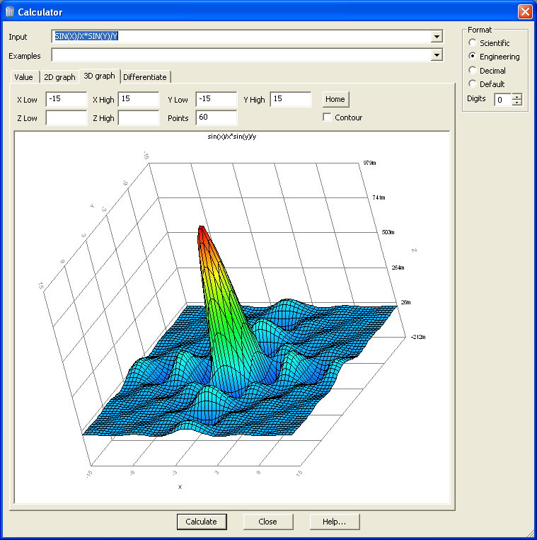 3D Sinc Function