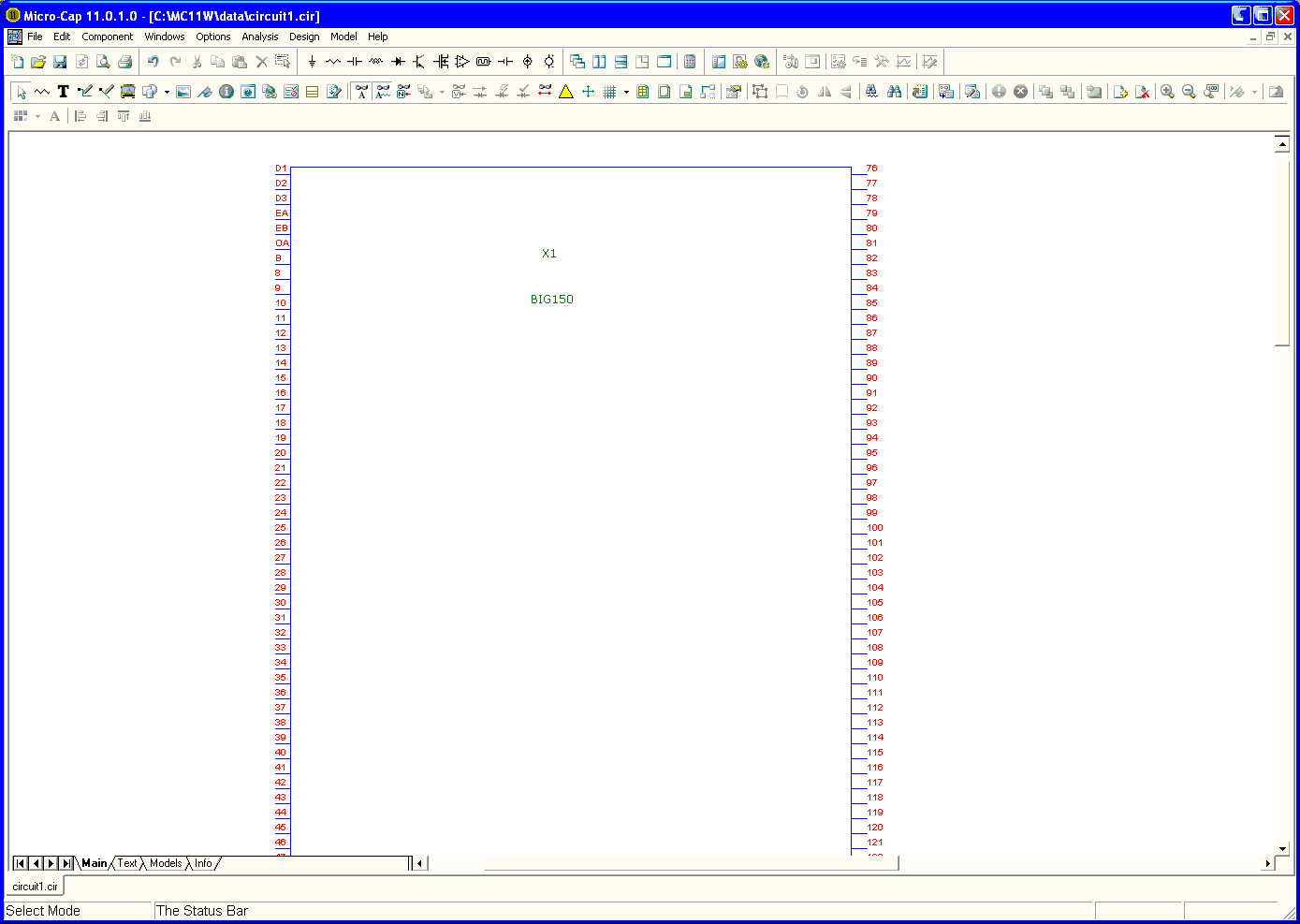 The Big150 part placed in a circuit.